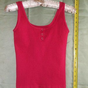 Red Ribbed-Knit Tank Top by Bella Seamless, Juniors size S
